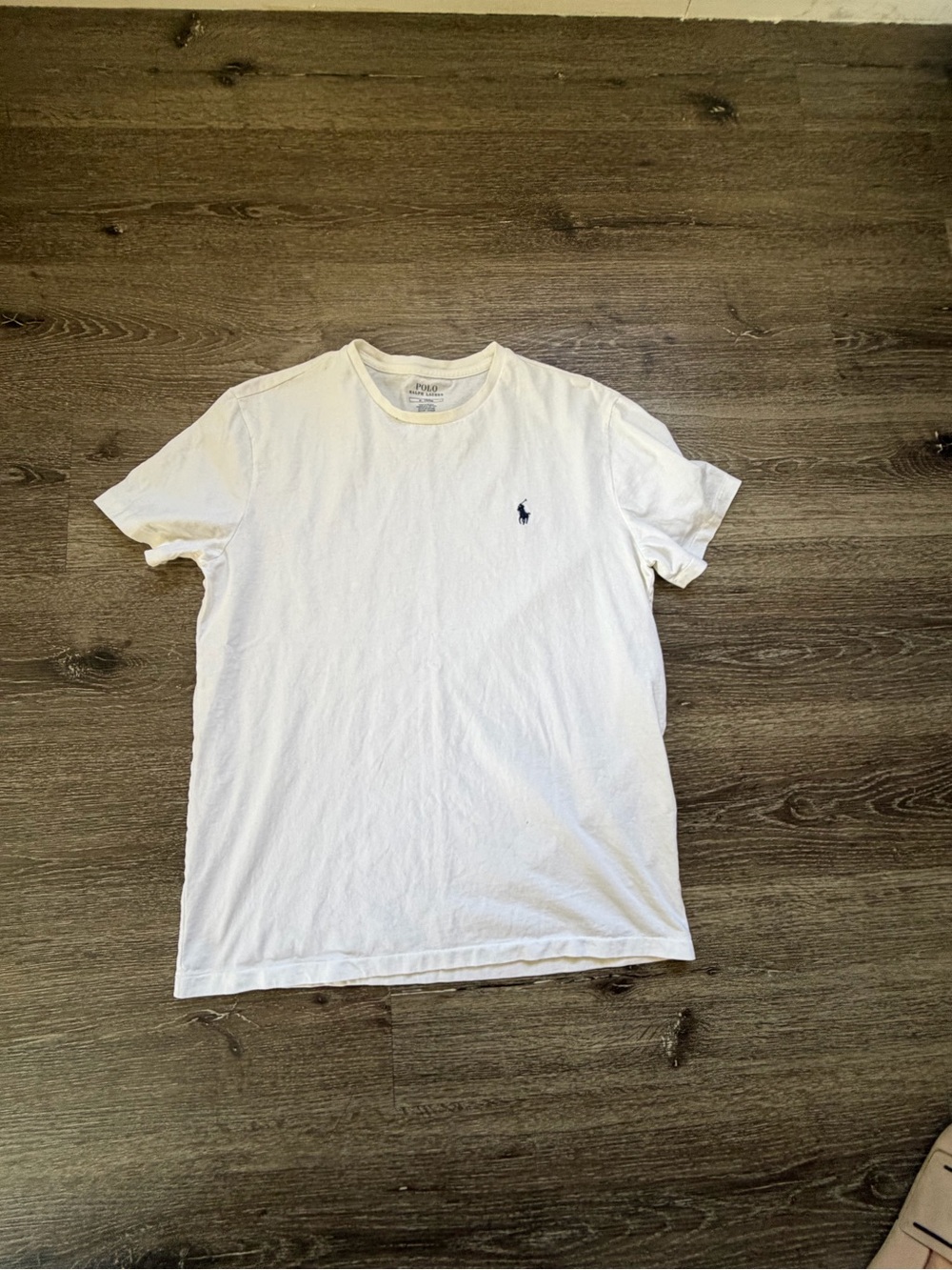 Polo by Ralph Lauren White Crewneck T‑Shirt with Navy Pony